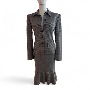 Archival Les Copains Italian Luxury Skirt Suit Set | Size IT 40 | Made in Italy